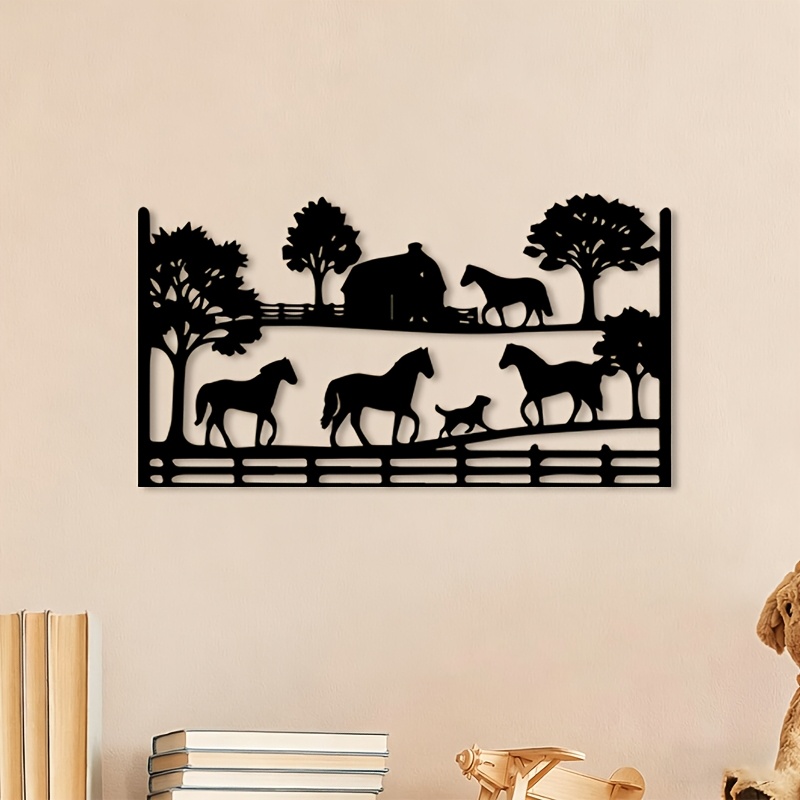 Art Craft Horse - CIFBUY Metalowa Dekoracja Ścienna Koń Farma