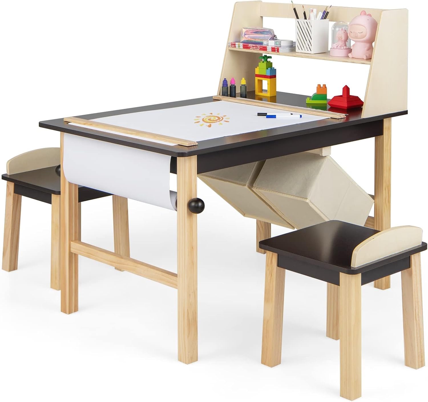 Art Craft 2 Year Olds - Drewniany stolik i krzesła dla dzieci,
