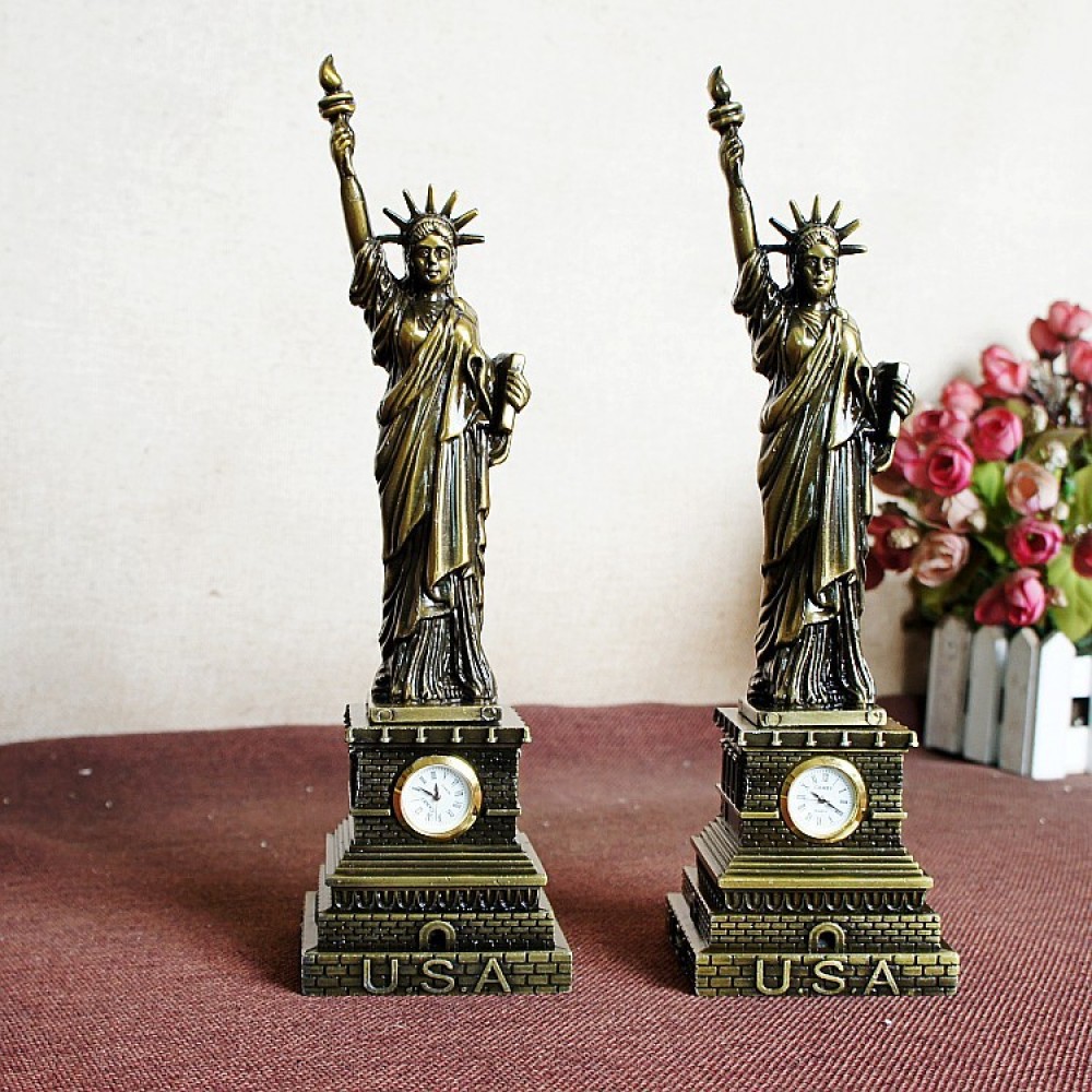 Unique Art Craft - Vintage metalowa rzeźba Statuy Wolności, amerykański