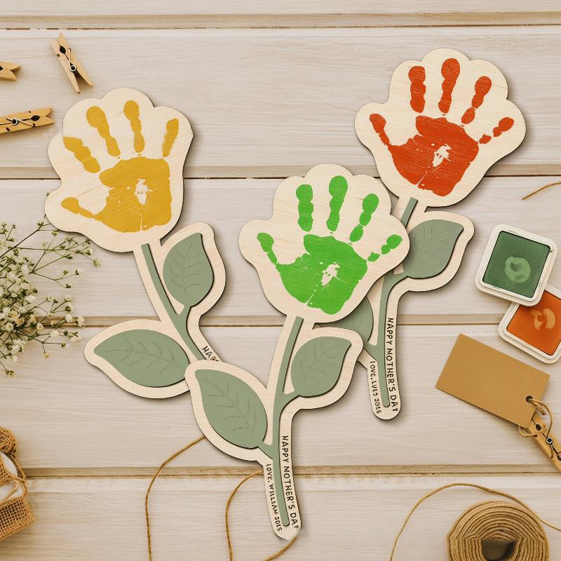 Drewniana tabliczka z odciskie – Art And Craft For Nursery recenzja i cena