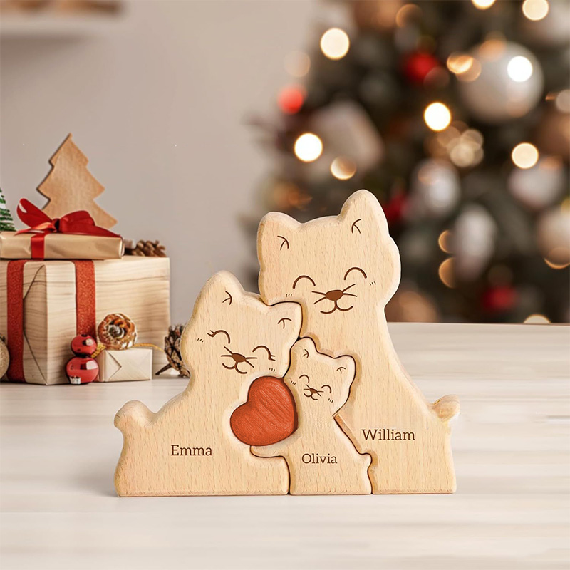 Drewniane Puzzle z Kotem, Ręcz – Art Craft 2 Year Olds recenzja i cena
